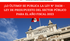 Post - Ley del presupuesto público 2023