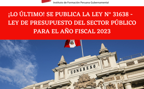 Post - Ley del presupuesto público 2023